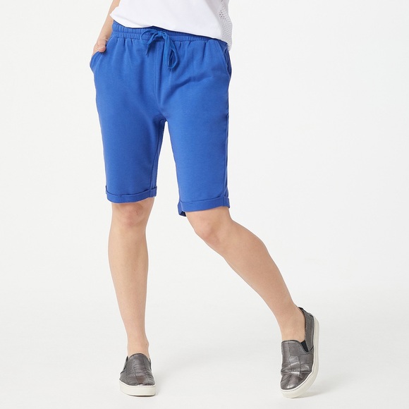 zuda Regular Z-Knit Cuffed Bermuda Shorts Drawcord - Ultramarine (sz S) A397039 - Picture 1 of 4